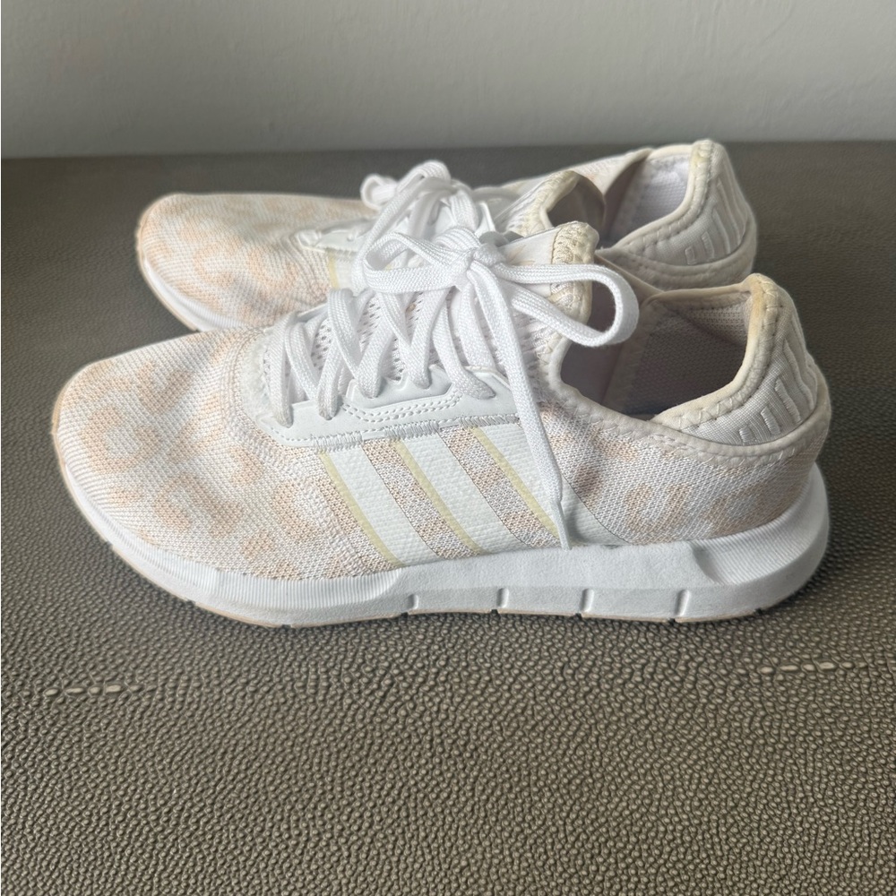 Adidas Cream and White Running Shoes